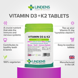 Vitamin D3 4000IU & K2 Lindens Health + Nutrition 