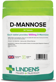 D-Mannose 1000mg Tablets lindensUK 30 
