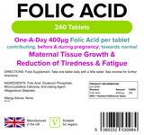 Folic Acid 400mcg Tablets lindensUK 