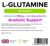 L-Glutamine 500mg Capsules lindensUK 