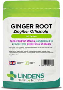 Ginger Root 500mg Tablets lindensUK 