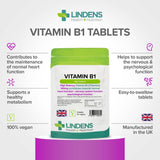 Vitamin B1 Thiamine 100mg Tablets lindensUK 