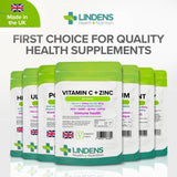Vitamin C + Zinc Tablets 90 Pack Lindens Heath + Nutrition 